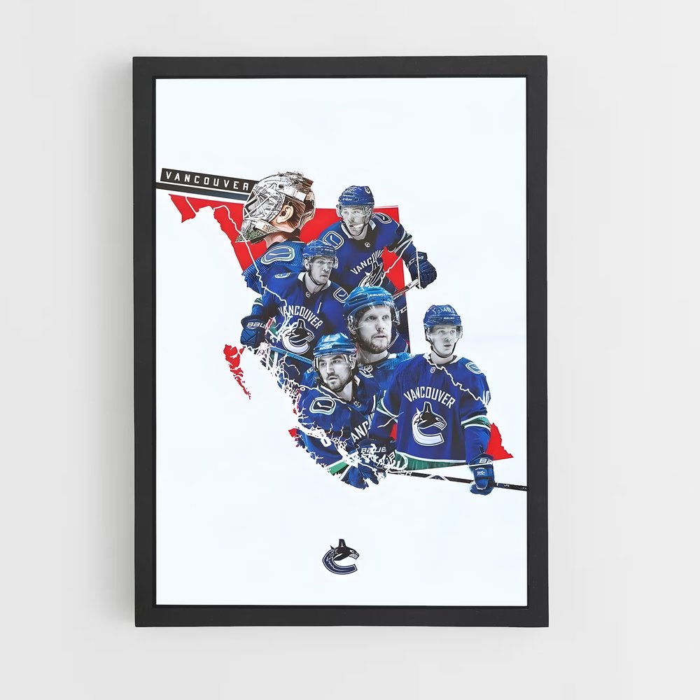 Poster Vancouver en Cartes – affiche Hockey sur glace (vue 2)